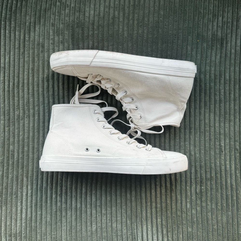 NO. 6 White High Top sneakers in size 10